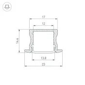 алюминиевый профиль ARH-LINE-2315-F-2000 ANOD GOLD  039991