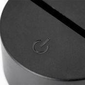 Основание для светильника LED сенсорное 7 цветов USB черный 10х10х3,5 см