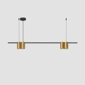 Подвесной светильник без лампы DENKIRS ORBIT DK4061-BK+SG 4xGU10 фигурный черный/золото
