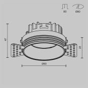 Встраиваемый светильник    8W Белый-MIX DL055-8W3-4-6K-TRS-W Окно/Okno 230V IP44 круглый белый
