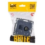 Розетка встраиваемая комбинированная IEK BRITE BR-AK20-1-K35 РТВ/РК12-БрМ TV+RJ45 кат.5E маренго