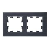 Рамка металлическая 2 поста IEK BRITE BR-M22-M-K47 РУ-2-1-БрА алюминий