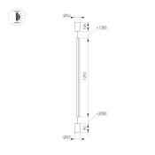 Линейный светильник  14W Белый дневной 035322 SP-TABOO-FLOOR-S1300 220V накладной черный