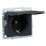 Штепсельная розетка встраиваемая IEK BRITE 16А BR-R16-16-K53 РСбш10-3-БрГ с з/к и шторками с крышкой графит IP20