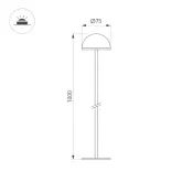 светильник   2W Белый теплый 050674 KT-ENOKI-BOLL-H1000 (WH, 100 deg, 24V) IP65 белый
