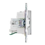 Штепсельная розетка встраиваемая IEK SKANDY 16А SK-R14-16-1-K50 SK-R06N с з/к и шторками безвинтовое крепление металл никель