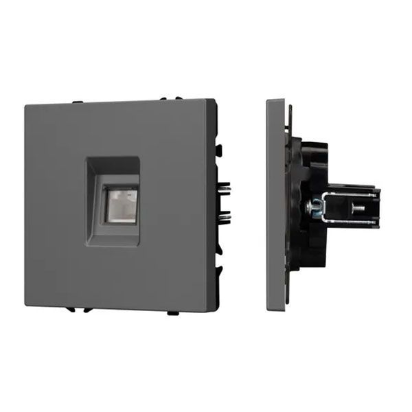 Розетка встраиваемая компьютерная RJ45 кат.6 Arlight 054307 SCT-NOBE-MPC1-SFPL-GR серый