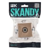ТВ-розетка встраиваемая оконечная IEK SKANDY SK-A10-O-K98 SK-A12Sa песочный