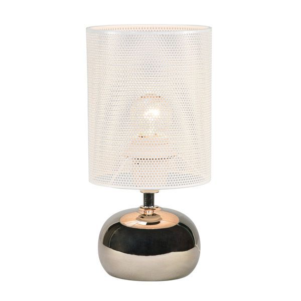 светильник настольный без лампы UML-B307 E14 SILVER-WHITE UL-00012423 белый/серебристый