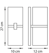 Накладной светильник -бра Lightstar без лампы 805620 QUBICA 2х40W E14 220V IP20 никель/белый