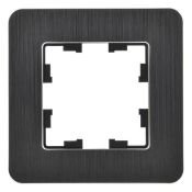 Рамка металлическая 1 пост IEK BRITE BR-M12-M-21-K02 РУ-1-1-Бр черный RE AL