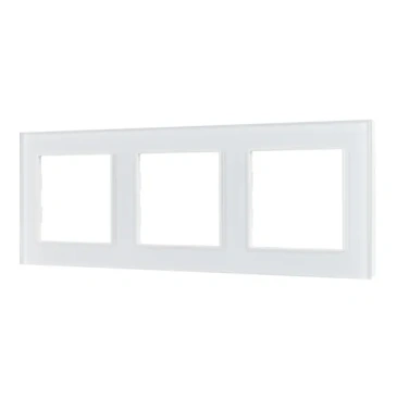 Рамка стеклянная 3 поста Arlight GLARE 043799 FRM-GLARE-GS-3-WH белая