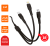 Кабель штекер USB A - штекер Micro-USB/Lightning/Type C GP05-3-1 чёрный 1.0M 2.4A GoPower