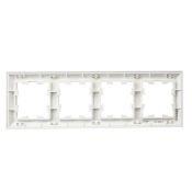 Рамка пластик 4 поста IEK BRITE BR-M42-12-K01 РУ-4-Бр белый/белый
