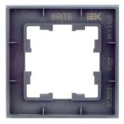 Рамка стеклянная 1 пост IEK BRITE BR-M12-G-K30 РУ-1-2-БрД дымчатый