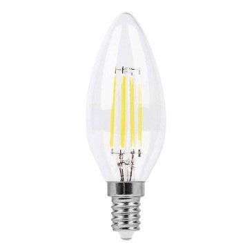 светодиодная лампа филамент свеча  5W FILAMENT E14 2700K диммируемая