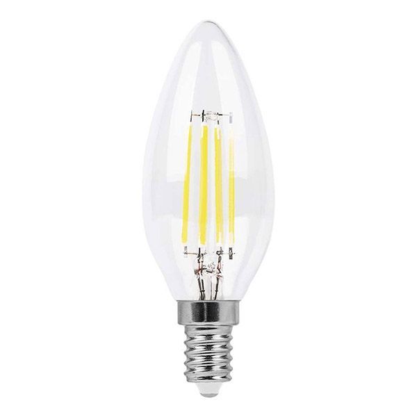 светодиодная лампа филамент свеча  5W FILAMENT E14 2700K диммируемая