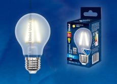 светодиодная лампа шар  A60 Белый теплый  8W LED-A60-8W/WW/E27/FR PLS02WH SKY