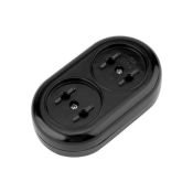 Колодка 2 гнезда REXANT 16A 250V 11-8981 б/з карболитовая  черный