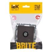 ТВ-розетка встраиваемая проходная IEK BRITE BR-A10-P-K45 РТВ10-0-БрТБ бронза