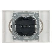 Штепсельная розетка встраиваемая двойная IEK BRITE 16А BR-R21-16-K01-F РС12-3-БрБ с з/к без з/ш в сборе белый