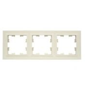 Рамка пластик 3 поста IEK BRITE BR-M32-K10 РУ-3-БрКр бежевый