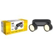 Накладной светильник без лампы IEK LIGHTING 4042 LT-USB0-4042-GX53-1-K02 2xGX53 цилиндр поворотный черный