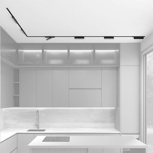 Готовый магнитный набор DENKIRS  60W Белый теплый SET AIR 05 3.0м накладной угловой черный