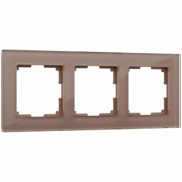 Рамка стеклянная 3 поста WERKEL Favorit W0031142 латте