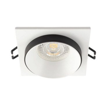 Встраиваемый светильник без лампы DENKIRS LEMVIK DK2402-BK GU10/GU5.3 белый/черный квадратный