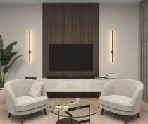 Накладной светильник-бра  12W Белый теплый DENKIRS STANG DK5014-BK 220V IP20 черный