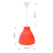 Подвесной светильник без лампы НСБ 21-60-042 1x15W E27 фигурный белый/красный