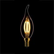 лампа ретро светодиодная Vintage форма свеча на ветру 4W 057-103 CF35 GOLDEN/E14 диммируемая