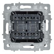 Выключатель встраиваемый двухклавишный перекрестный IEK BRITE BR-V23-0-10-K37 ВС10-2-3-БрШ шампань