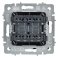 Выключатель встраиваемый двухклавишный перекрестный IEK BRITE BR-V23-0-10-K37 ВС10-2-3-БрШ шампань
