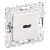 Розетка встраиваемая HDMI IEK SKANDY SK-H10-K01 SK-H01W арктический белый