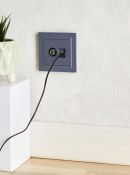 Розетка встраиваемая комбинированная IEK BRITE BR-AK20-1-K35 РТВ/РК12-БрМ TV+RJ45 кат.5E маренго