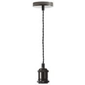 подвес Vintage 058-261 SUN-LUMEN E27 SHINY BLACK черный провод, с кольцом подвес Vintage 058-261 SUN-LUMEN E27 SHINY BLACK черный провод, с кольцом
