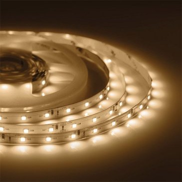 Светодиодная лента Белый теплый 2835 12V  9.6W/m 60Led/метр 00-54 Стандарт 10мм IP20