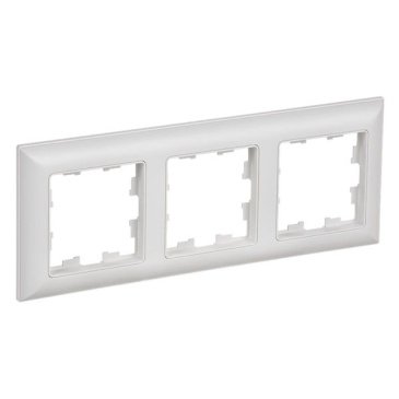 Рамка пластик 3 поста IEK BRITE BR-M32-12-K91 РУ-3-БрАБ арктический белый/белый