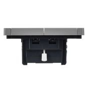 Выключатель жалюзи 10А FP511 сталь FP-V15-0-10-1-K46 FORTE&PIANO IEK