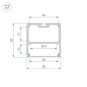 алюминиевый профиль SL-LINE-5050-LW-3000 ANOD BLACK 043977