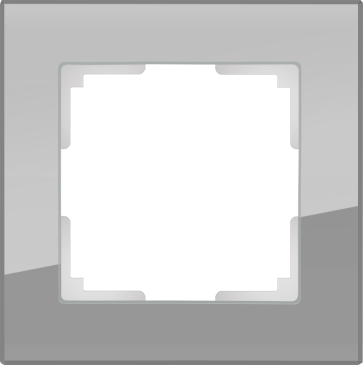 Рамка стеклянная 1 пост WERKEL Favorit WL01-Frame-01 / W0011115  серый