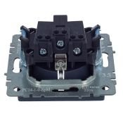 Штепсельная розетка встраиваемая IEK BRITE 16А BR-R14-16-K35 РС14-1-0-БрМ с з/к и шторками маренго