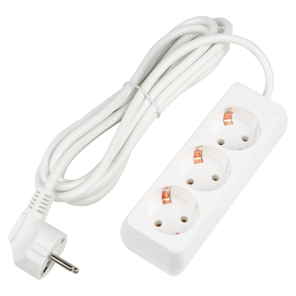 удлинитель с заземлением Uniel UL-00010001 S-GCU3-3 WHITE 3м Ultra