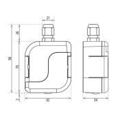 Автомат светочувствительный (фотореле) SOU-3/230V,2-модуль, уровень освещ. 1-50000Lx 8595188140560