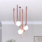Готовый набор ременной трековой системы DENKIRS  30W Белый дневной Belty DK55SET12-01-BR подвесной коричневый