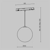 Трековый светильник  5W Белый теплый Луна/Luna Led Exility 360deg TR039-2-5W3K IP20 на магнитный шинопровод черный