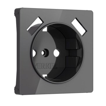 Накладка для розетки с USB  WERKEL W1179544 графит акрил