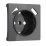 Накладка для розетки с USB  WERKEL W1179544 графит акрил